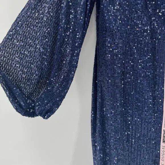 Mac Duggal 42018 Slit Skirt Sequin Dress Womens Sz 8 NWT Glitter Cocktail MOB - Picture 6 of 9